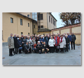 Foto di gruppo tra ex Allievi Giuseppini e Amici del Santuario piemontese